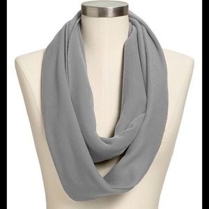 Gray Fleece Infinity Scarf